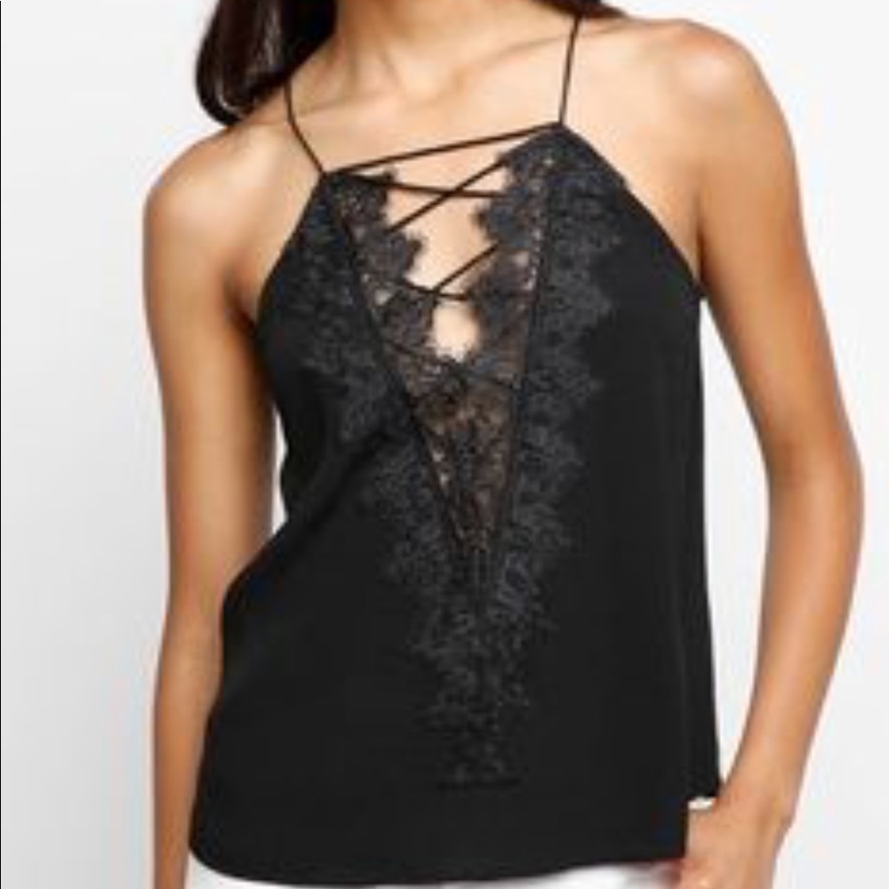 Abbeline black lace camisole